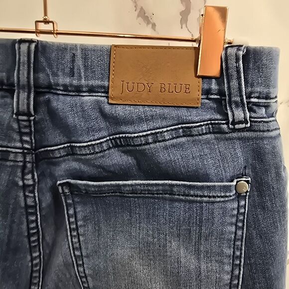 Judy Blue Jeans Womens 5 27 Skinny Fit Jogger Pull On High Rise Crop Frayed - Picture 11 of 12